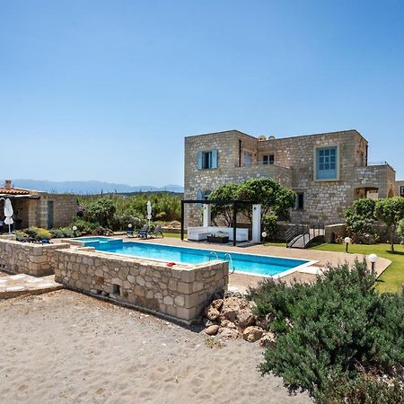 Beachfront Villa Turquoise With Private Pool, Bbq And Ping Pong Table La Canea Exterior foto