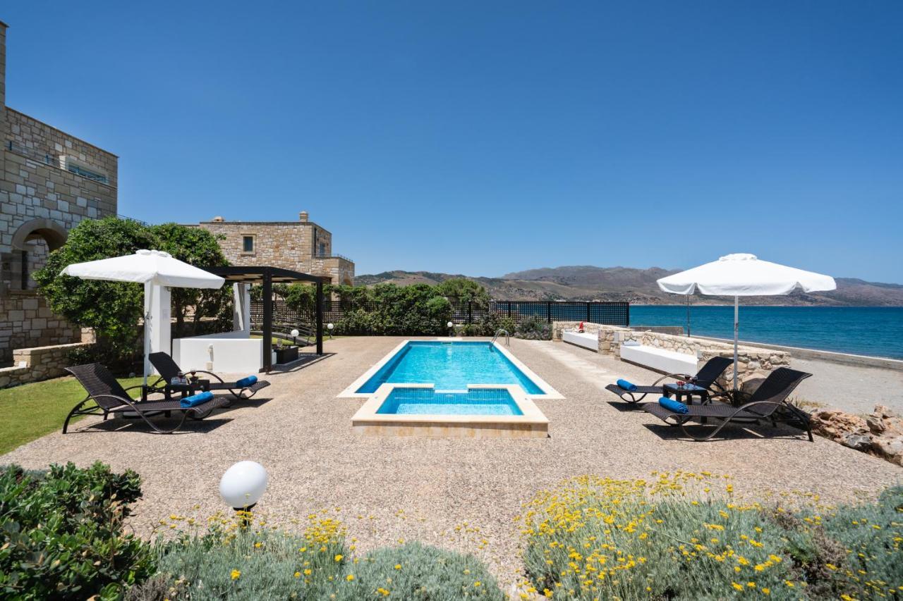 Beachfront Villa Turquoise With Private Pool, Bbq And Ping Pong Table La Canea Exterior foto